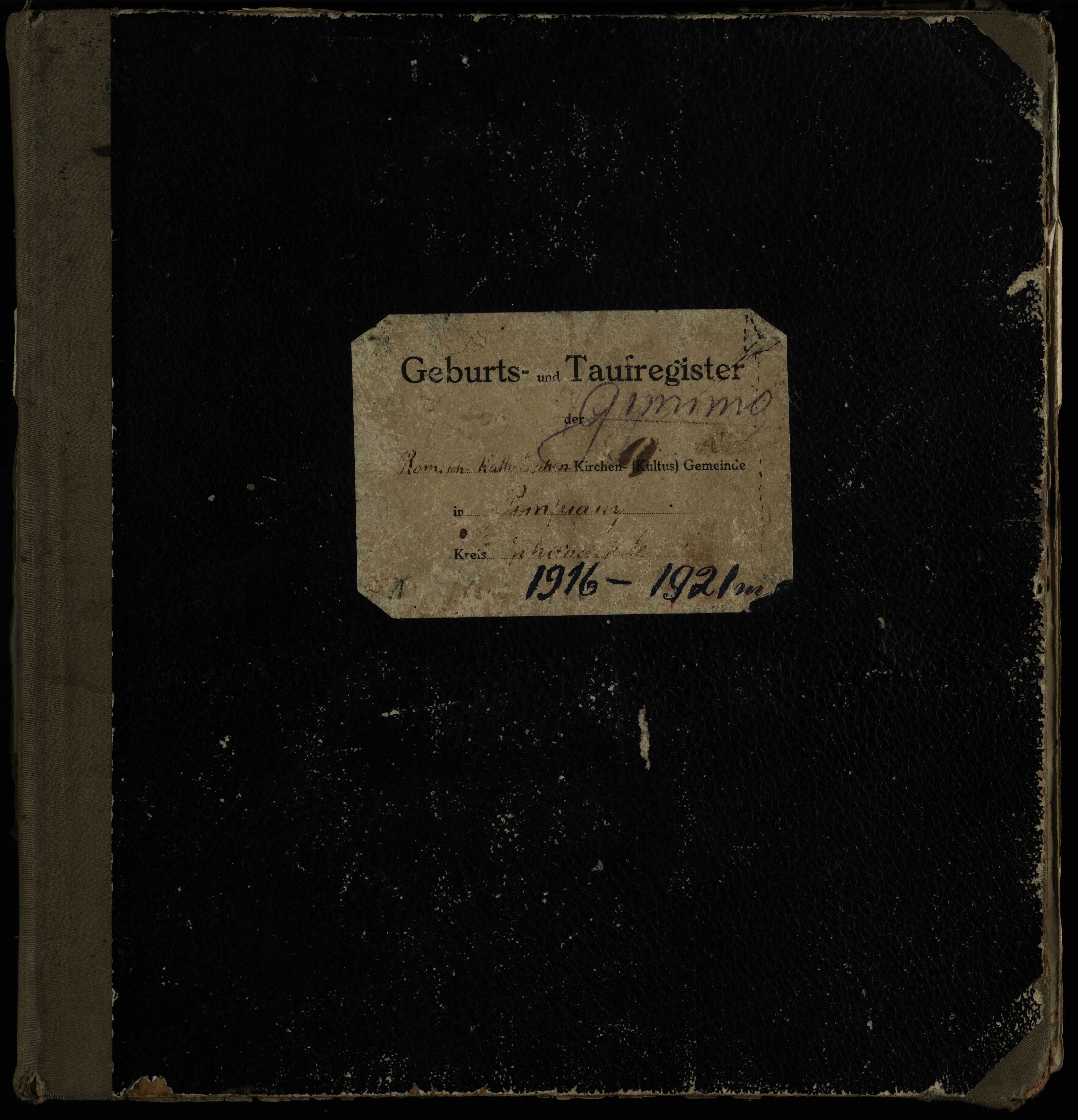 Pumpėnų Romos katalikų parapijos bažnyčios 1916–1921 metų krikšto metrikų knyga