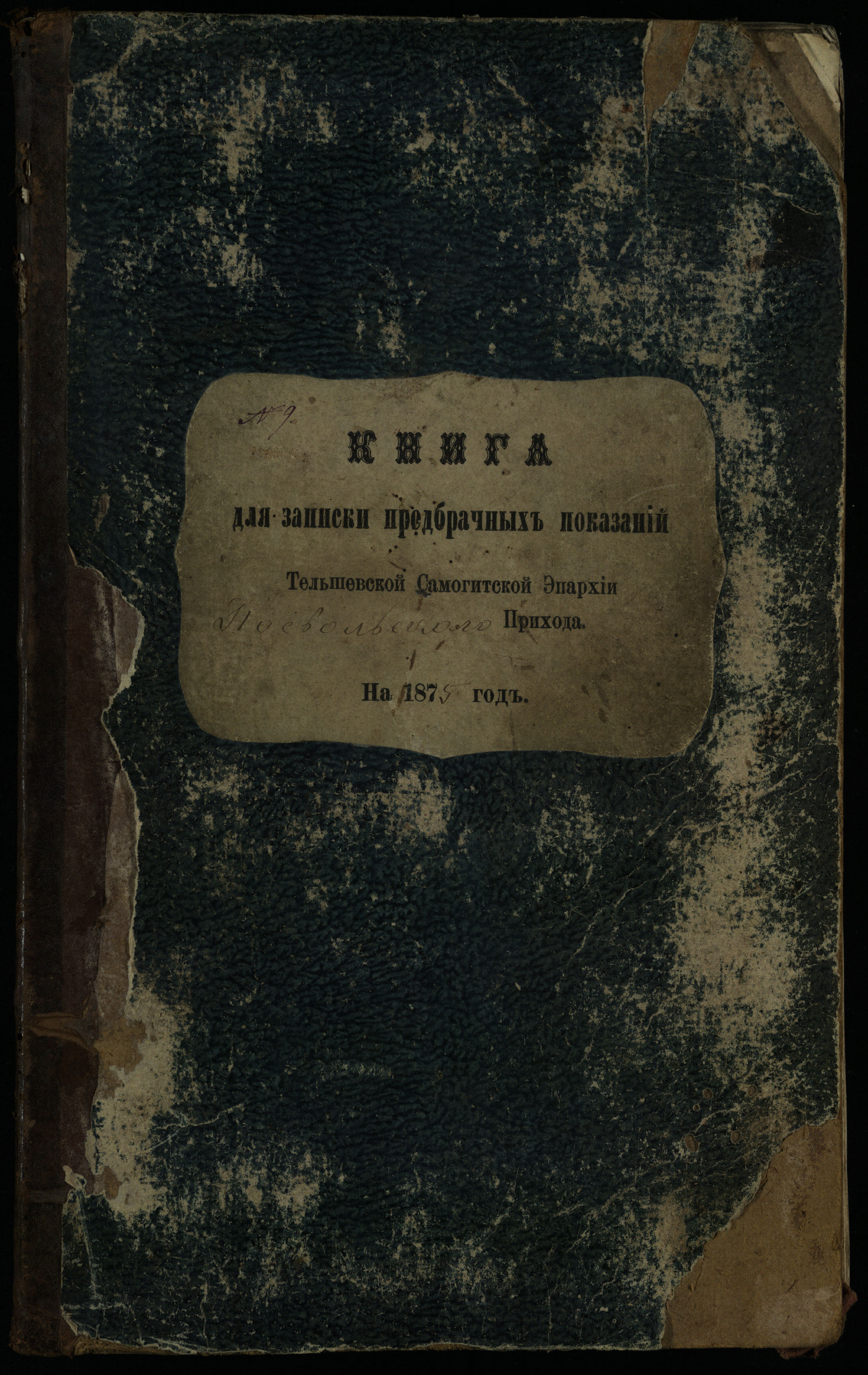 Pasvalio Romos katalikų parapijos bažnyčios 1876–1885 metų priešjungtuvinės apklausos knyga