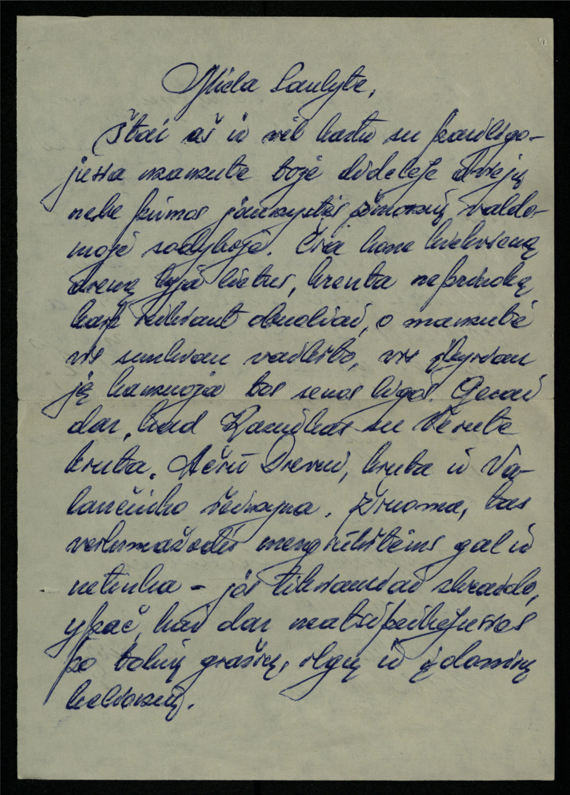 Jono Mikelinsko 1980 m. rugpjūčio 12 d. laiškas seseriai Paulei Mikelinskaitei