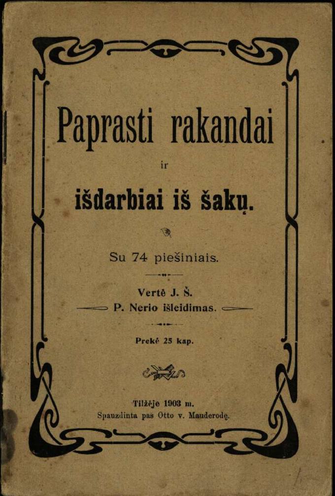 Paprasti rakandai ir išdarbiai iš šakų : su 74 piešiniais