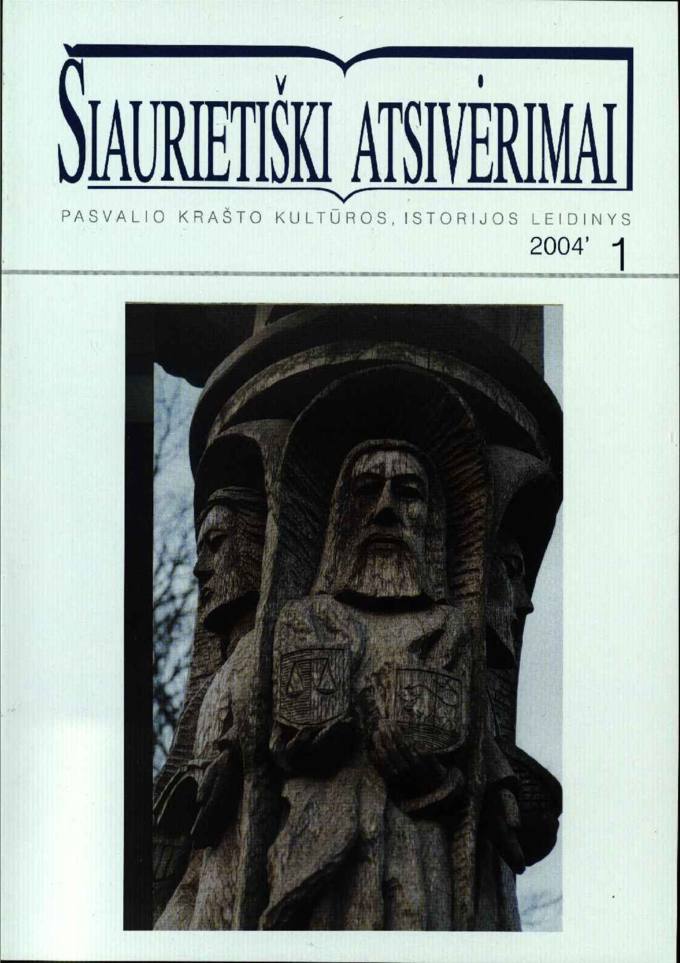  Šiaurietiški atsivėrimai : Pasvalio krašto kultūros, istorijos leidinys 2004, nr. 1 (16)