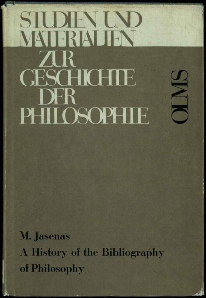 A History of the Bibliography of Philosophy