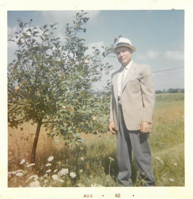 Kazys Balčiūnas savo namų sode. Lemontas, Čikagos priemiestis, JAV. 1962 m. rugpjūtis