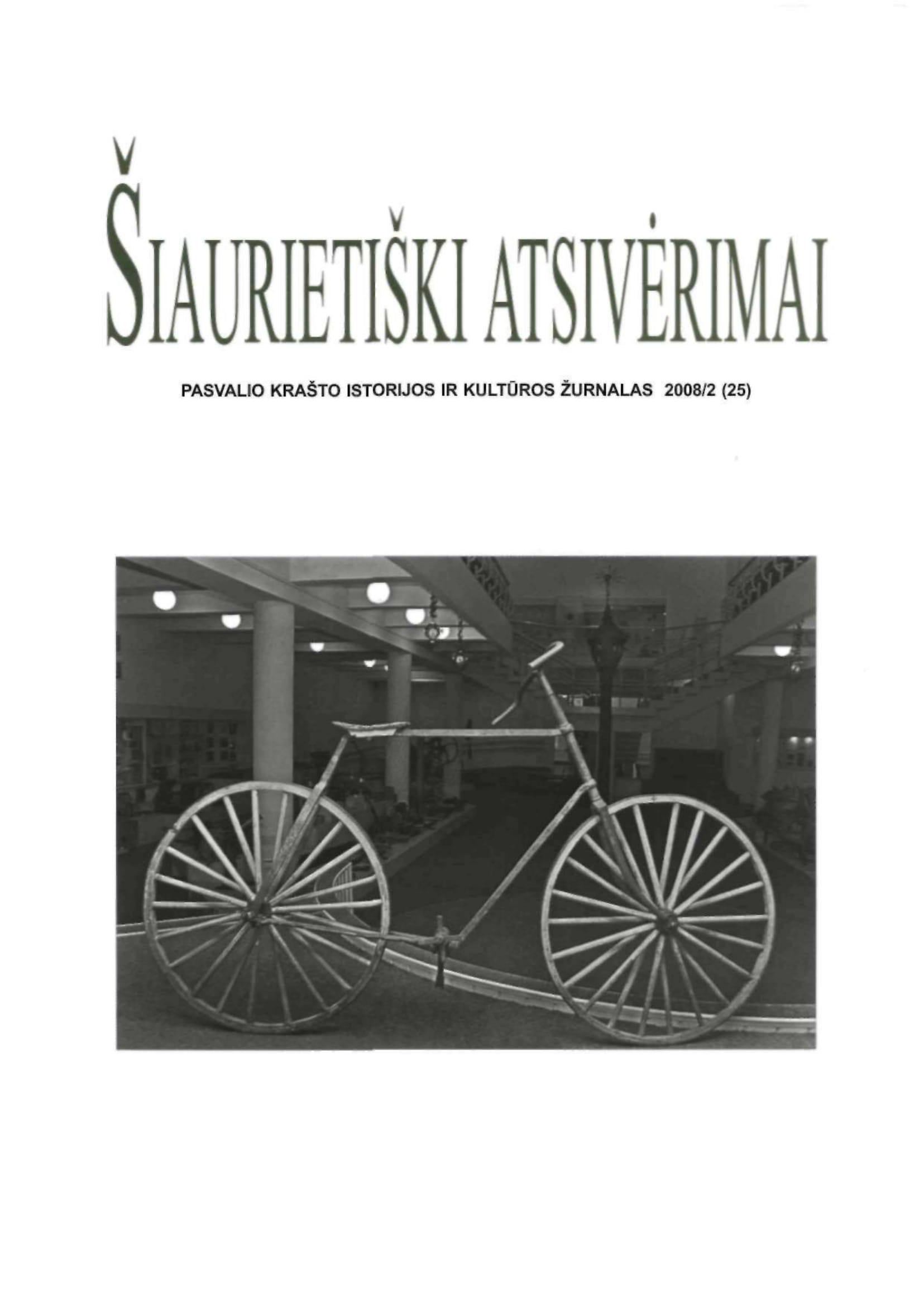 Šiaurietiški atsivėrimai : Pasvalio krašto istorijos ir kultūros žurnalas 2008, nr. 2 (25)