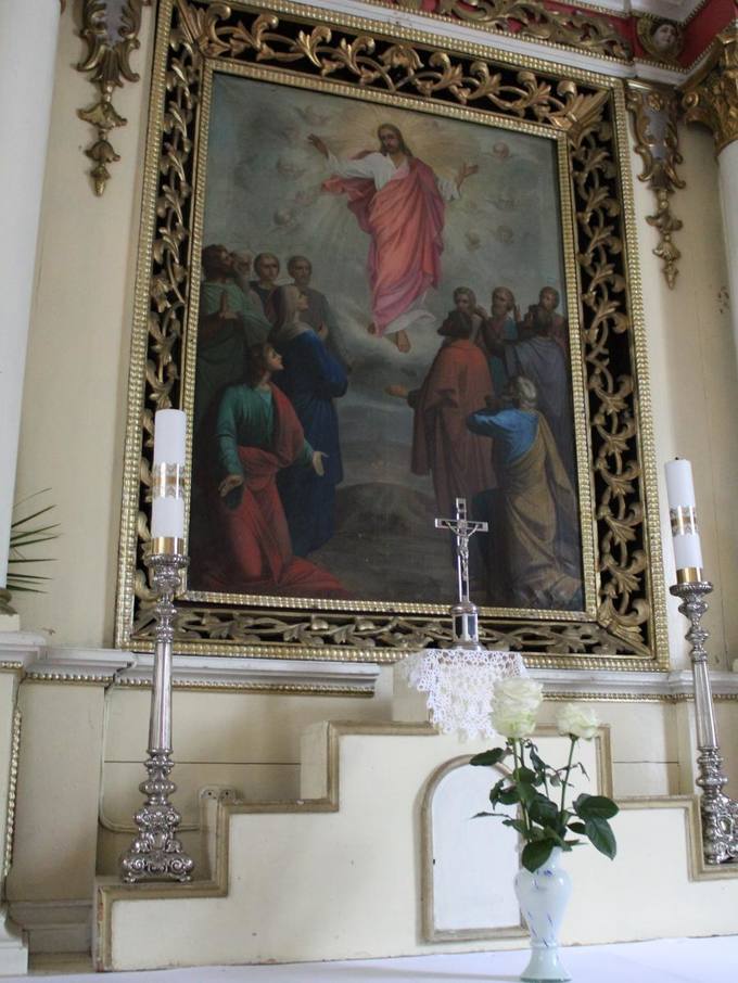 Pasvalio Šv. Jono Krikštytojo bažnyčios fragmentas.  Aidos Leimontaitės nuotrauka, 2019. 