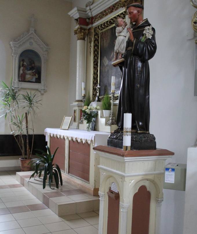 Pasvalio Šv. Jono Krikštytojo bažnyčios fragmentas.  Aidos Leimontaitės nuotrauka, 2019. 