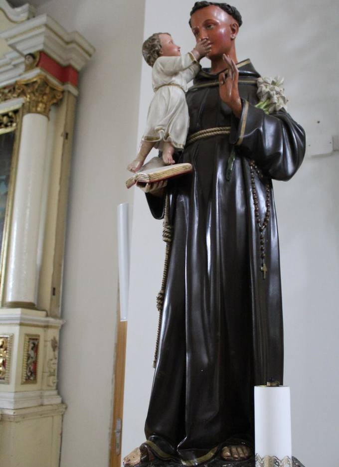 Pasvalio Šv. Jono Krikštytojo bažnyčios fragmentas.  Aidos Leimontaitės nuotrauka, 2019. 