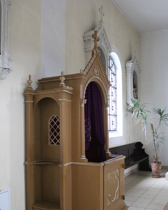 Pasvalio Šv. Jono Krikštytojo bažnyčios fragmentas.  Aidos Leimontaitės nuotrauka, 2019. 