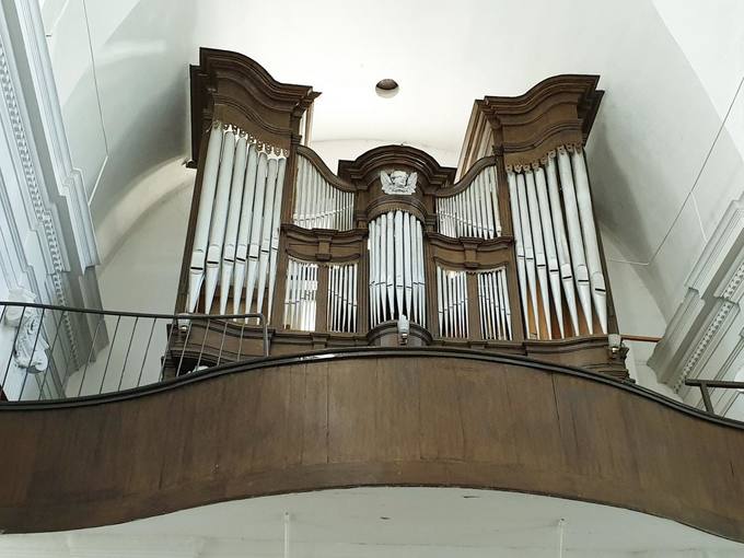 Krinčino Šv. apaštalų Petro ir Povilo bažnyčios vargonai. Tomos Mikalajūnaitės nuotrauka, 2019.