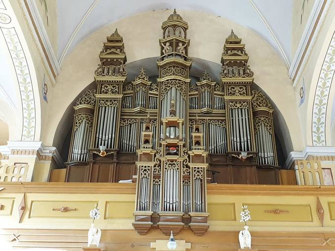 Vaškų Šv. Juozapo bažnyčios vargonai. Tomos Mikalajūnaitės nuotrauka, 2019.