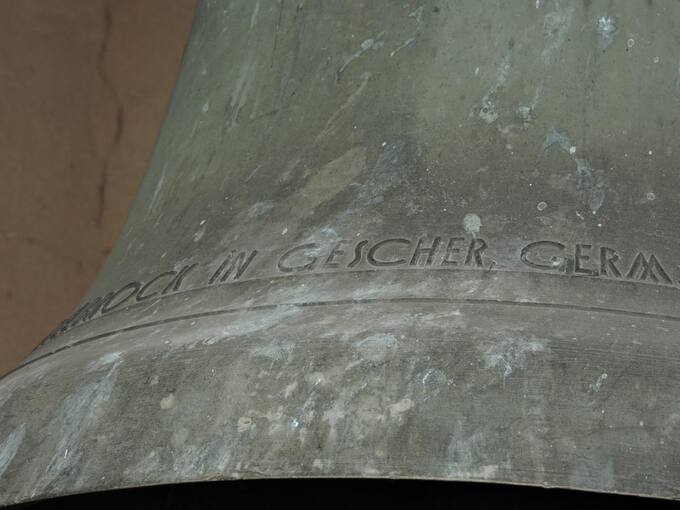 Vaškų Šv. Juozapo bažnyčios didysis varpas (ø 91 cm). Gražvydo Balčiūnaičio nuotrauka, 2019.