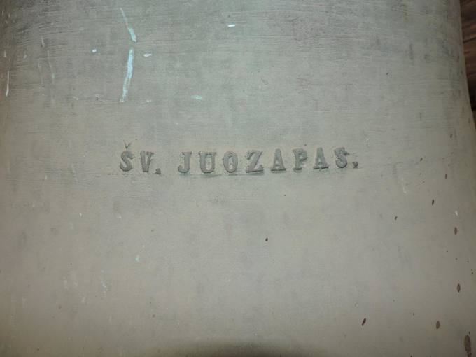 Daujėnų Švč. Jėzaus Vardo bažnyčios didysis varpas (ø 108 cm) Šv. Juozapas. Gražvydo Balčiūnaičio nuotrauka, 2019