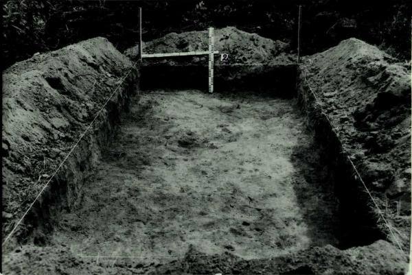 Norelių kapinynas. Perkasa II prieš užkasimą. Vaizdas iš šiaurės pusės: [nuotrauka] // Tebelškis P. Norelių kapinynas: IP 2399/A (Pasvalio r.) 1997 m. žvalgomųjų archeologinių tyrimų ataskaita. – Vilnius, 1997.