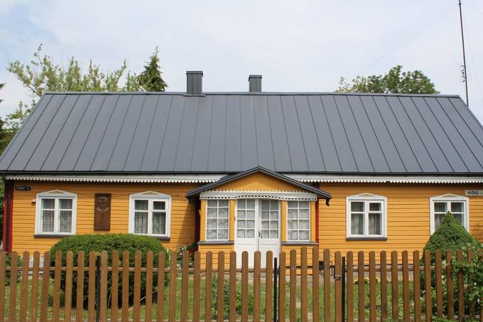 Knygnešio Kazio Gumbelevičiaus namas Pasvalyje. Aidos Leimontaitės nuotrauka, 2019