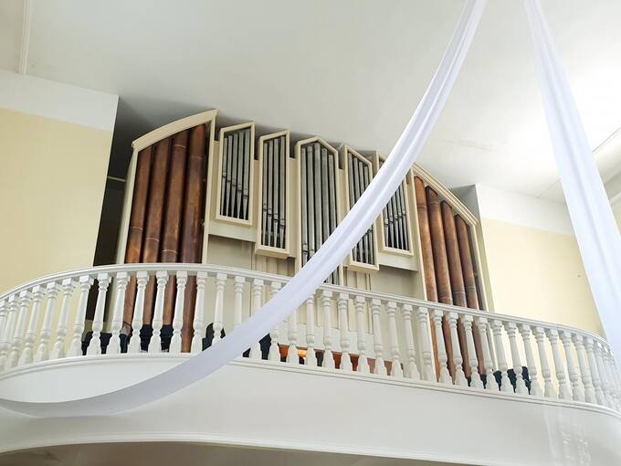 Pasvalio Šv. Jono Krikštytojo bažnyčios vargonai. Tomos Mikalajūnaitės nuotrauka, 2020