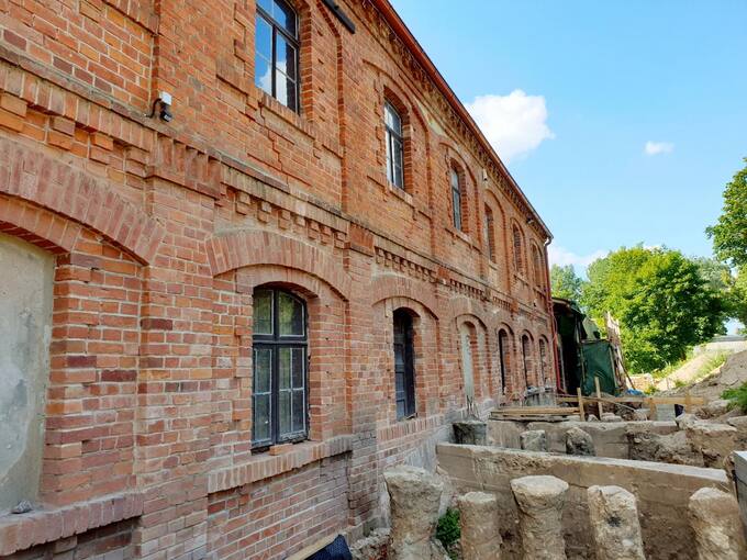 Raubonių vandens malūno, vilnų karšyklos-verpyklos restauracijos ir rekonstrukcijos bei pritaikymo turizmo reikmėms darbai. Tomos Mikalajūnaitės nuotrauka, 2020 