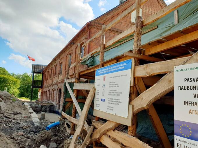 Raubonių vandens malūno, vilnų karšyklos-verpyklos restauracijos ir rekonstrukcijos bei pritaikymo turizmo reikmėms darbai. Tomos Mikalajūnaitės nuotrauka, 2020 