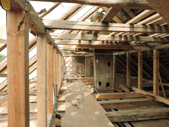 Raubonių vandens malūno, vilnų karšyklos-verpyklos restauracijos ir rekonstrukcijos bei pritaikymo turizmo reikmėms darbai. Gražvydo Balčiūnaičio nuotrauka, 2020 