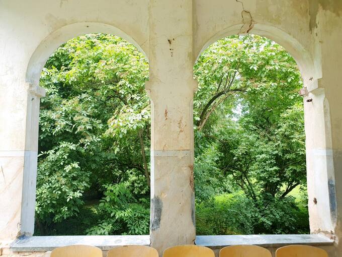 Pajiešmenių dvaro fragmentas. Tomos Mikalajūnaitės nuotrauka, 2020