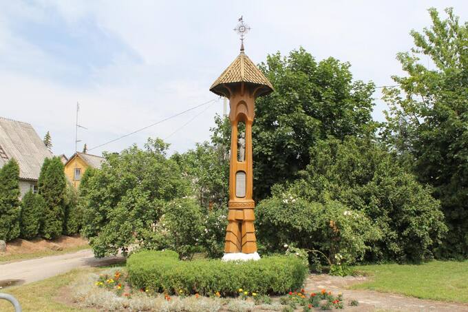 Stogastulpis Pasvalio krašto knygnešiams Pasvalyje. Aidos Leimontaitės nuotrauka, 2019