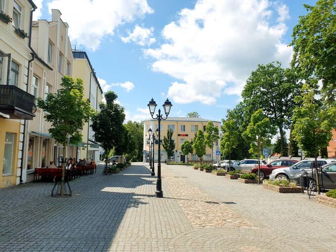Turgaus (dabar Vytauto Didžiojo) aikštės bendras vaizdas. Tomos Mikalajūnaitės nuotrauka, 2020.
