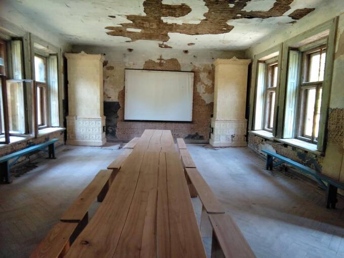 Gulbinėnų dvaro rūmų vidus. Rimos Mačiukienės nuotrauka, 2019