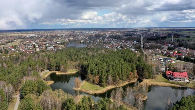 Pasvalio kultūros ir poilsio parko vaizdas iš paukščio skrydžio. Dainiaus Vareikos nuotrauka, 2020