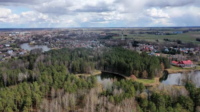 Pasvalio kultūros ir poilsio parko vaizdas iš paukščio skrydžio. Dainiaus Vareikos nuotrauka, 2020