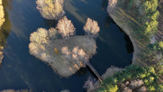 Pasvalio kultūros ir poilsio parko vaizdas iš paukščio skrydžio. Dainiaus Vareikos nuotrauka, 2020