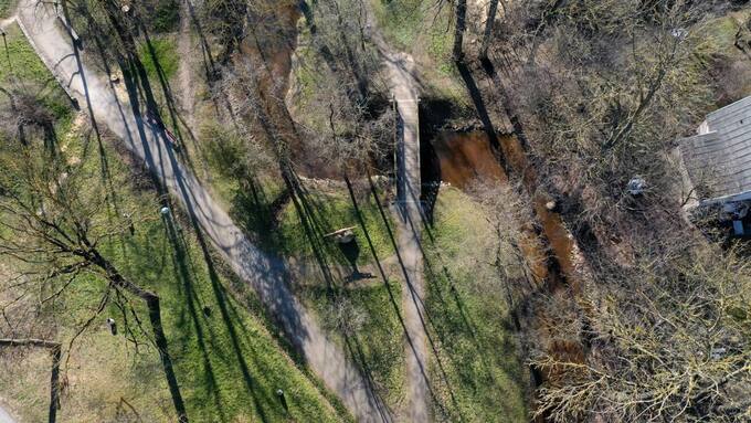 Parko „Pasvalio Šveicarija“ vaizdas iš paukščio skrydžio. Dainiaus Vareikos nuotrauka, 2020