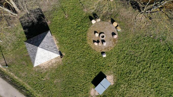 Parko „Pasvalio Šveicarija“ vaizdas iš paukščio skrydžio. Dainiaus Vareikos nuotrauka, 2020