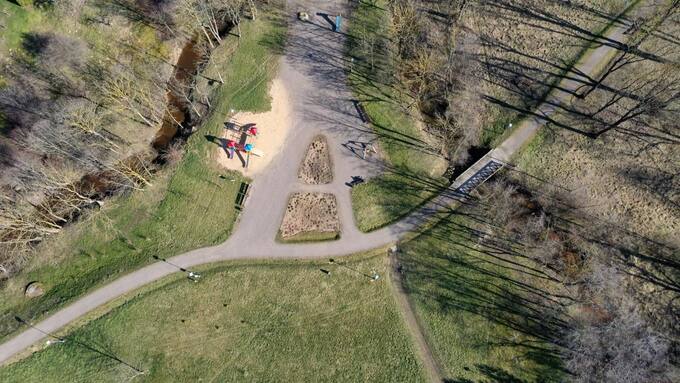 Parko „Pasvalio Šveicarija“ vaizdas iš paukščio skrydžio. Dainiaus Vareikos nuotrauka, 2020