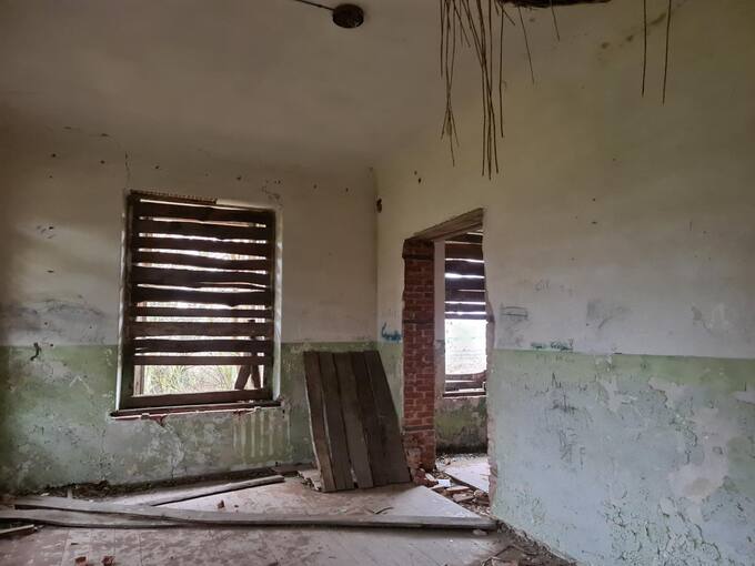 Moliūnų dvaro rūmų vidus. Tomos Mikalajūnaitės nuotrauka, 2021