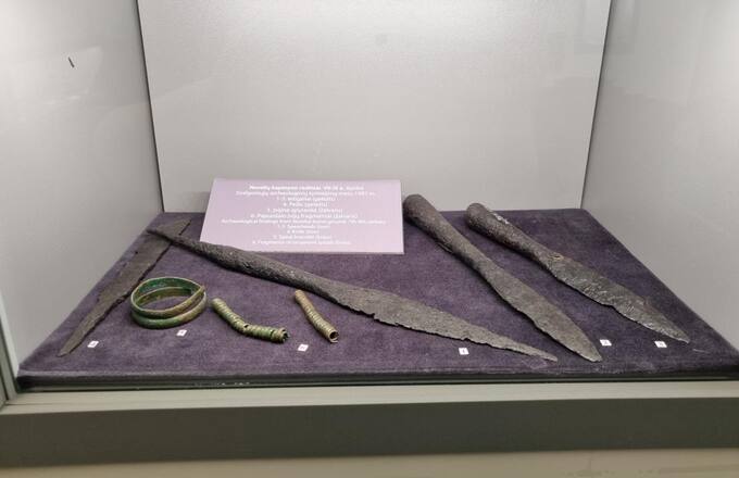 Norelių kapinyno radiniai. VII–IX a. Saugomi Pasvalio krašto muziejuje. Tomos Mikalajūnaitės nuotrauka, 2023