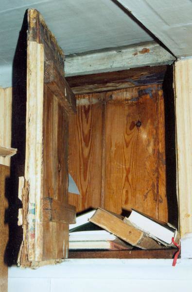 Lietuviškos spaudos slėptuvė knygnešio Kazio Gumbelevičiaus namo viduje. Vido Dulkės nuotrauka