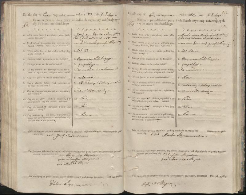 Krinčino Romos katalikų parapijos bažnyčios 1840–1844 metų priešjungtuvinės apklausos knyga