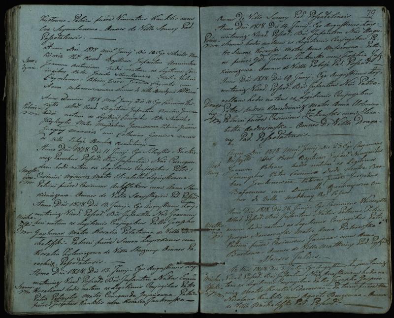 Pušaloto Romos katalikų parapijos bažnyčios 1814–1822 metų krikšto metrikų knyga