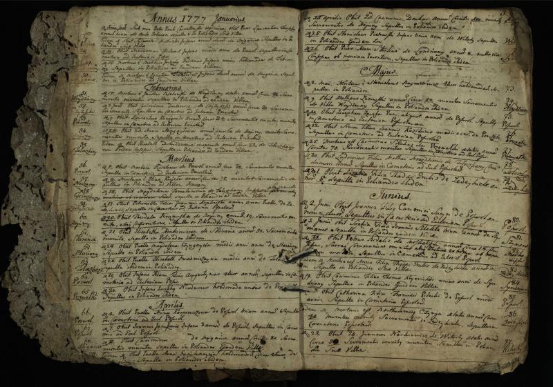 Pasvalio Romos katalikų parapijos bažnyčios 1776–1788 metų mirties metrikų knyga
