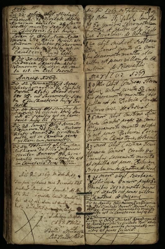 Pasvalio Romos katalikų parapijos bažnyčios 1744–1776 metų mirties metrikų knyga