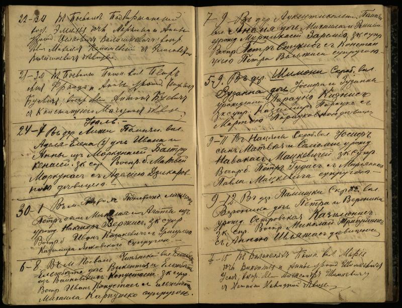 Pasvalio Romos katalikų parapijos bažnyčios 1909–1918 metų krikšto metrikų juodraštis