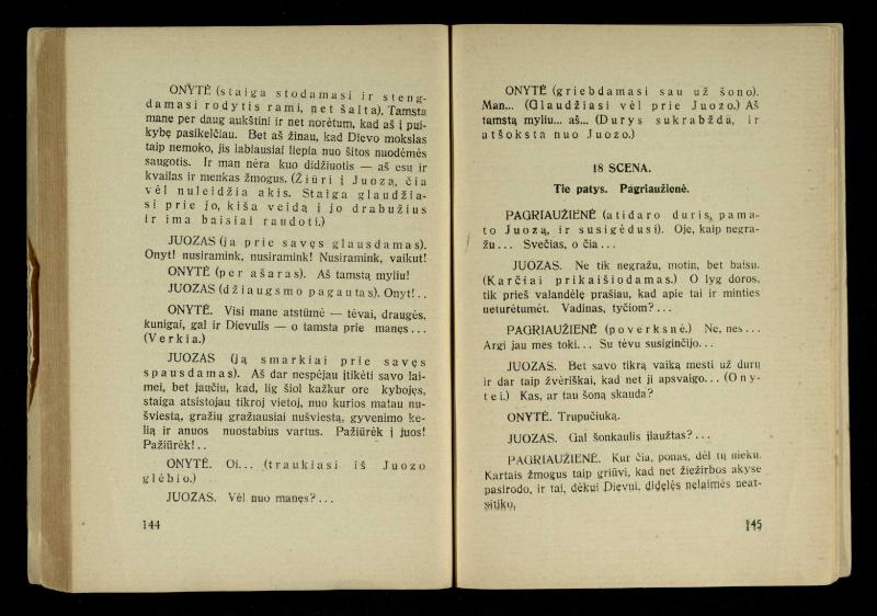 Kur laimė? : 5 veiksmų drama / J. Dobilas. – Kaunas: autoriaus leidinys, 1930. – 165, [1] p.