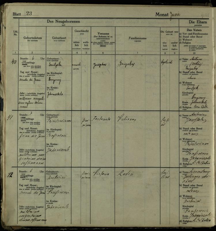 Pumpėnų Romos katalikų parapijos bažnyčios 1916–1921 metų krikšto metrikų knyga