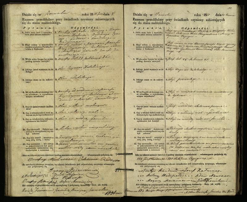 Pasvalio Romos katalikų parapijos bažnyčios 1849–1859 metų priešjungtuvinės apklausos knyga