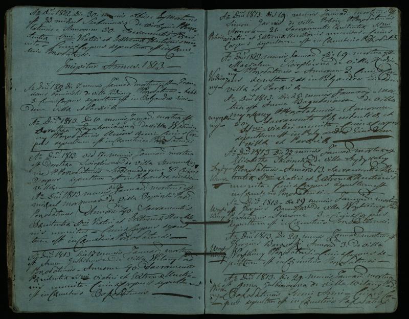 Pušaloto Romos katalikų parapijos bažnyčios 1810–1827 metų mirties metrikų knyga