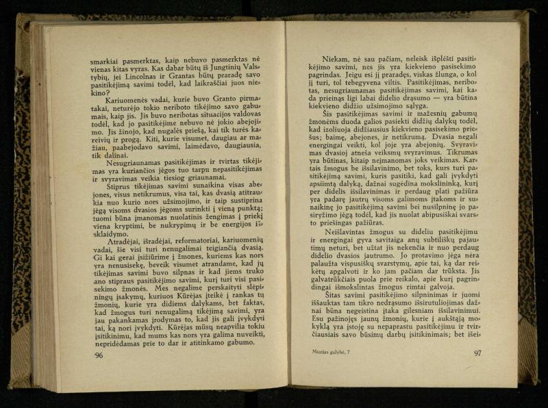 Minties galybė / Orison Swett Marden. – Kaunas: Fakelo leidinys, 1937. – 149, [2] p.