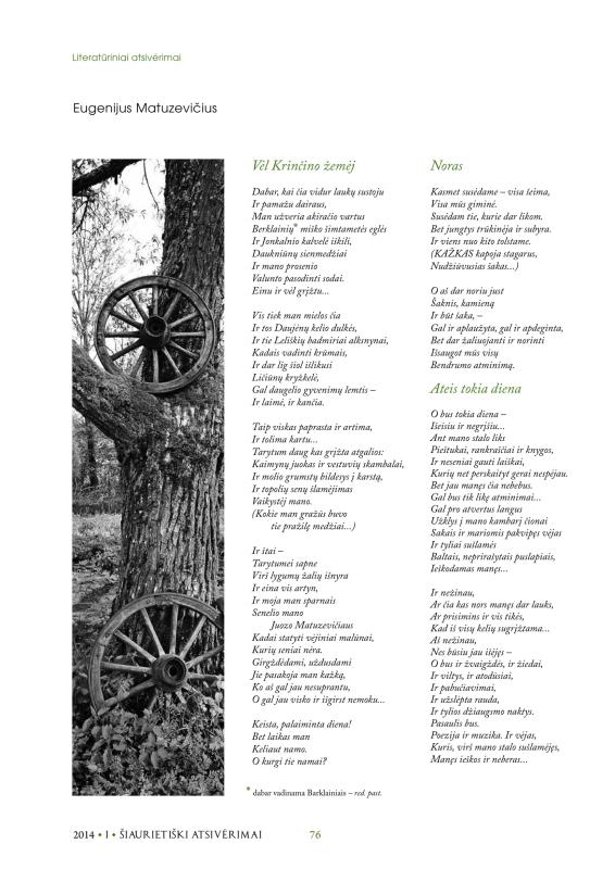 Šiaurietiški atsivėrimai : Pasvalio krašto istorijos ir kultūros žurnalas 2014, nr. 1 (36)