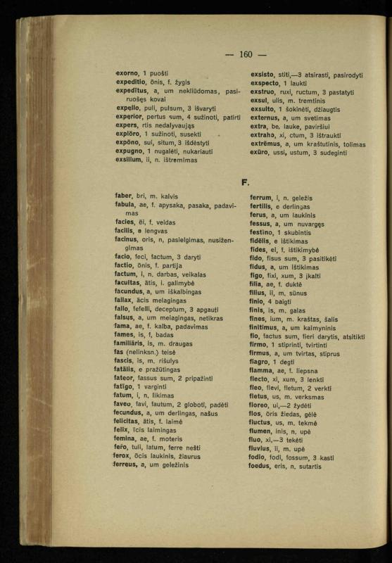 Lotynų kalbos chrestomatija: vidurinėms mokykloms vadovėlis (3-sios ir 4-sios klasės kursas) / K. Kliuksinas. – [Kaunas]: Koper. s-ga „Spaudos fondas“, 1932. – 191 p.