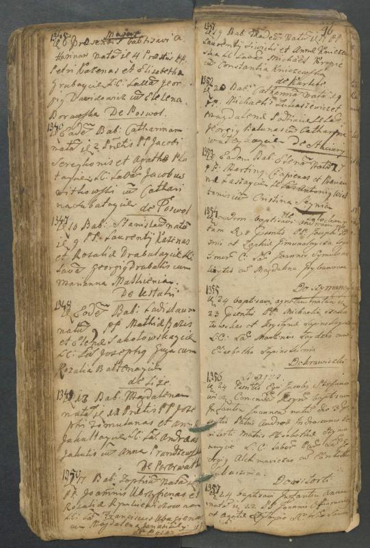 Pasvalio Romos katalikų parapijos bažnyčios 1749–1772 metų krikšto metrikų knyga
