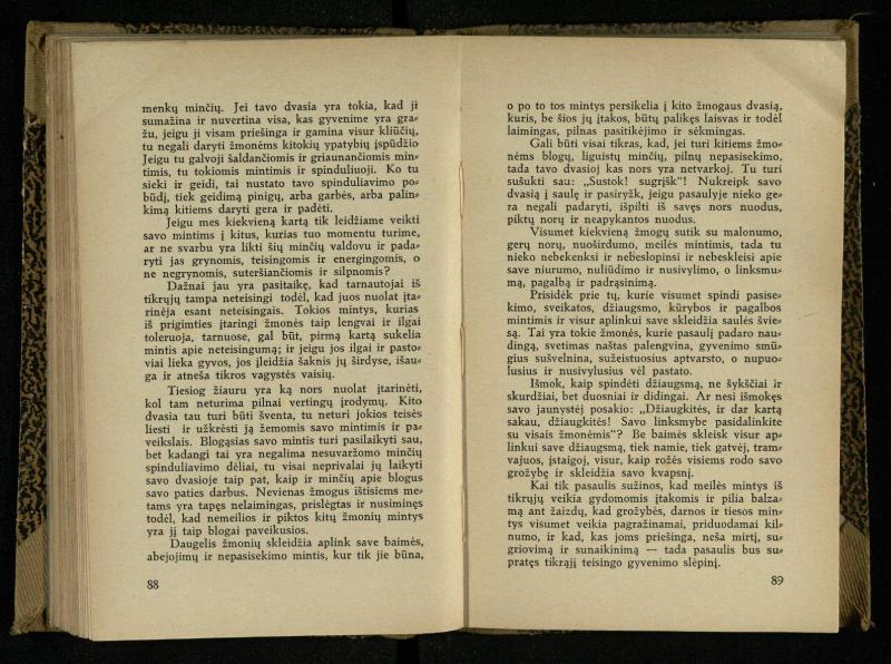 Minties galybė / Orison Swett Marden. – Kaunas: Fakelo leidinys, 1937. – 149, [2] p.