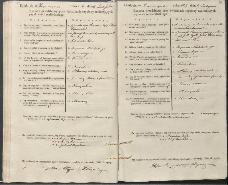 Krinčino Romos katalikų parapijos bažnyčios 1837–1839 metų priešjungtuvinės apklausos knyga
